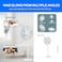 STARGOLD  Rechargeable 16 Inch Oscillating Fan Table Fan Wall Fan Floor Fan Ceiling Fan With 4 SMD LED Light
