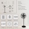 STARGOLD 18 Inch Rechargeable Oscillating Fan Table Fan Wall Fan Floor Fan Ceiling Fan With 4 SMD LED Light