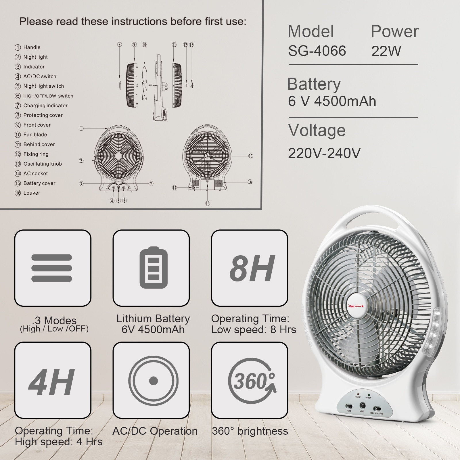 coleman rechargeable fan aldi