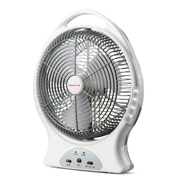 STARGOLD Rechargeable Fan 12 Inch AC/DC Oscillating Fan 22W With 8Pcs Super Bright LED Light