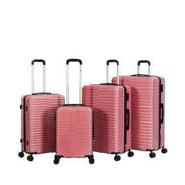 STARLIFE Luggage 4 Pcs Hardside Luggage Set Spinner 4 Wheels Number Lock Luggage Trolley 20/24/28/32 Inches