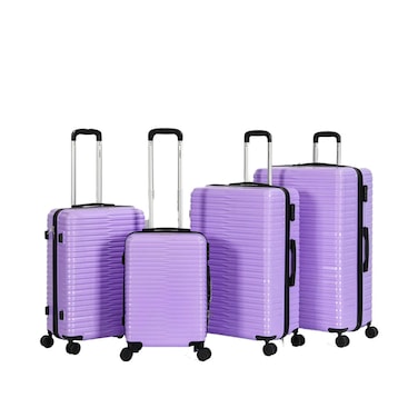 STARLIFE Luggage 4 Pcs Hardside Luggage Set Spinner 4 Wheels Number Lock Luggage Trolley 20/24/28/32 Inches