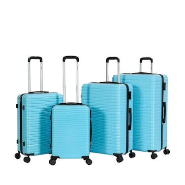 STARLIFE Luggage 4 Pcs Hardside Luggage Set Spinner 4 Wheels Number Lock Luggage Trolley 20/24/28/32 Inches