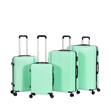 STARLIFE Luggage 4 Pcs Hardside Luggage Set Spinner 4 Wheels Number Lock Luggage Trolley 20/24/28/32 Inches