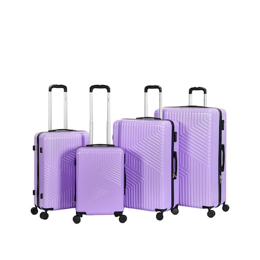 STARLIFE Luggage 4 Pcs Hardside Luggage Set Spinner 4 Wheels Number Lock Luggage Trolley 20/24/28/32 Inches