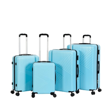 STARLIFE Luggage 4 Pcs Hardside Luggage Set Spinner 4 Wheels Number Lock Luggage Trolley 20/24/28/32 Inches