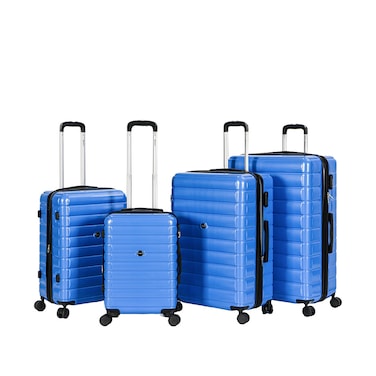 STARLIFE Luggage 4 Pcs Hardside Luggage Set Spinner 4 Wheels Number Lock Luggage Trolley 20/24/28/32 Inches