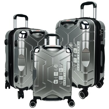 VIPTOUR Trolley Luggage Set of 3 PCS TPC Hard Side Spinner Wheels With TSA Lock 20/24/28 Inches