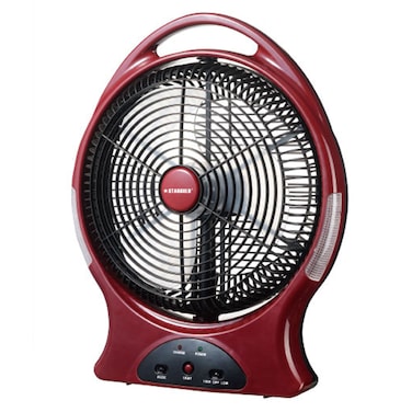 STARGOLD Rechargeable Fan 12 Inch AC/DC Oscillating Fan 22W With 8Pcs Super Bright LED Light