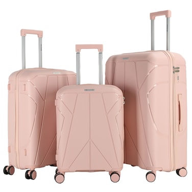 VIPTOUR Luggage Set of 3 PCS PP Softside 8 Wheels Travel Luggage Bag TSA Number Lock With Strong Zipper 20/24/28 Inches