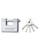 STARGOLD Heavy Duty Top Security Padlock 84MM, Anti-Cut Hardened Steel Lock With 5 Keys, SG-LD84