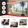 STARGOLD  Rechargeable 16 Inch Oscillating Fan Table Fan Wall Fan Floor Fan Ceiling Fan With 4 SMD LED Light