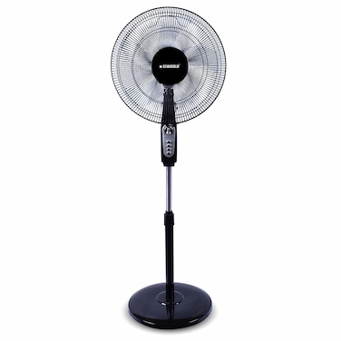STARGOLD 16 Inch Electric Pedastal Fan 60W 3 Speeds Rotary Switcher 5 Blade Speed Controller Ideal for Office Bedroom Study Room Living Room