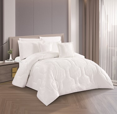 طقم لحاف من ستارجولد، مكون من 8 قطع، مقاس كينج، مصنوع من قماش ناعم لغرفة النوم، يتضمن لحافًا وملاءة سرير ووسادة وغطاء وسادة ووسادة