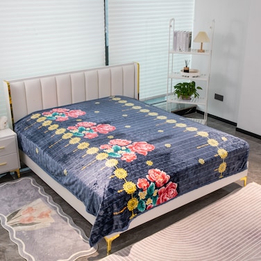 STARGOLD Single Ply Premium Cloudy Blanket Made by 100% Polyester SPUN YARN Obtained from Virgin Polyester Which is Suitable for winter and Rainy Season 200X240CM 5.5LB