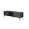 Black-gray TV unit, 140 x 40 x 44.5 cm