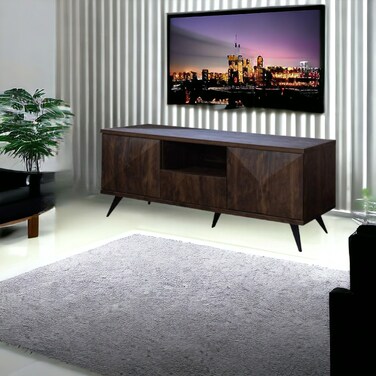 Brown TV unit, 140 x 40 x 44.5 cm