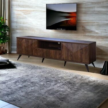 Brown TV unit, 180 x 40 x 44.5 cm