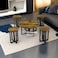 Tea table set - 5 pieces - brown