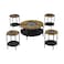 Two-tier service tables set - 5 pieces - brown