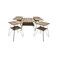 Wooden surface service tables set - 7 pieces