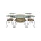 Glass top service tables set - 5 pieces