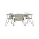Glass top service tables set - 5 pieces