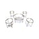 Glass &amp; Ceramic Surface Service Table Set - 5 Pieces - Gold