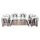 Coffee glass coffee table set - 7 pieces