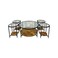 5-piece glass top tea table set