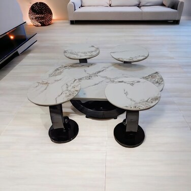 طقم طاولات خدمة 5 قطع - اسود