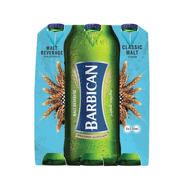 باربيكان شراب شعير خالي من الكحول  330 مل × 6 عبوات زجاجية