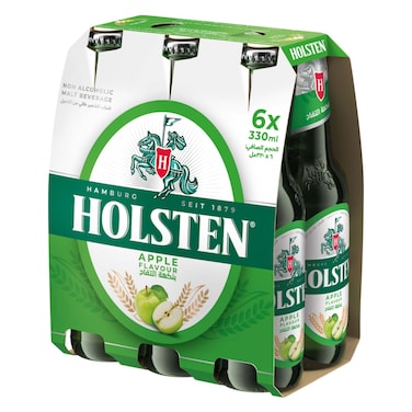 Holsten Apple Flavoured Non-Alcoholic Malt Beverage 330ml Pack of 6