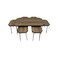 7-piece coffee table set with wood surface