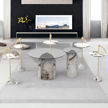 طقم طاولات قهوة 7 قطع