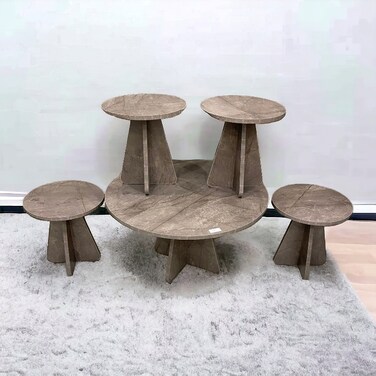 Wooden tea table set 5 pieces