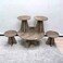 Wooden tea table set 5 pieces