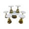 7-piece steel service table set, gold