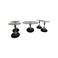 Steel tea table set 1+4 black