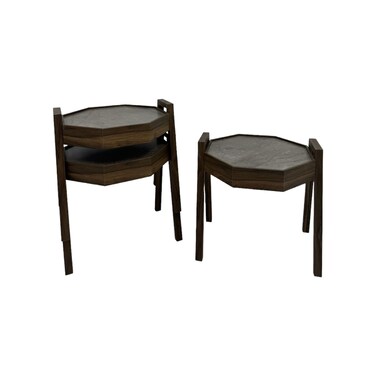 طقم طاولات تقديم سداسي 3 قطع