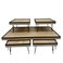 Wooden floor service table set, 5 pieces