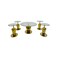 Steel service tables, 5 pieces, gold