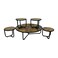 Wooden floor tea table set, 5 pieces