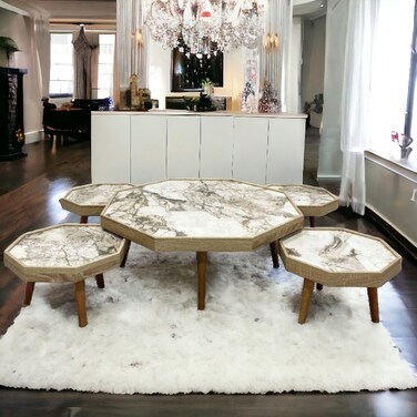 Floor tea table set - 5 pieces