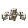 Tea table set - wood - 7 pieces
