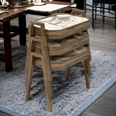 طقم طاولات تقديم 3 قطع