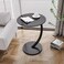Wooden-metal single coffee table, 40 x 40-60 cm