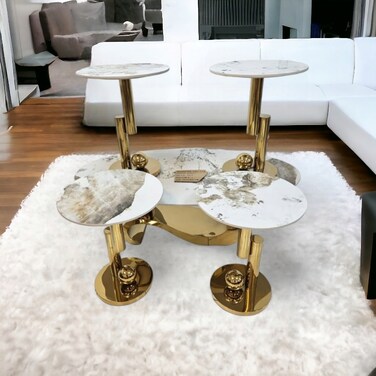 Service Table Buy 5-piece steel service table set Online | Carrefour KSA