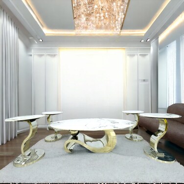 Ceramic service table set 5 pieces