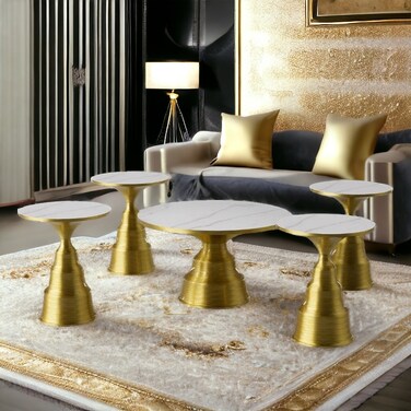 5-piece ceramic coffee table set